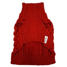 PEHOM 寵物毛衣背心 時尚保暖高領設計 舒適親膚 多尺寸可選, 1件, 红