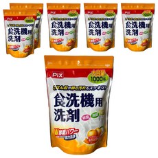 Lion Chemical 獅子化學 Pix W酵素 洗碗機用洗劑, 雙重酵素, 強力分解飯粒, 蛋等食物殘渣, 油汙也能輕鬆去除, 除菌, 消臭, 1kg, 6包