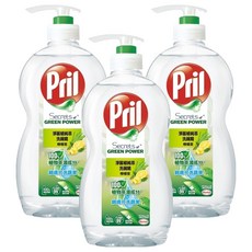 Pril 淨麗植純萃洗碗精，適用於清洗蔬果和奶瓶，親膚配方，溫和不刺激, 750ml, 3瓶