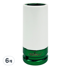 세인티에프 1/2인치 롱 너트 소켓 커버형 휠 복스알 22mm, 6개