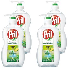 Pril 淨麗植純萃洗碗精 適用於清洗蔬果和奶瓶 親膚配方, 750ml, 4瓶