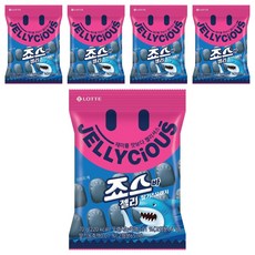 롯데웰푸드 젤리셔스 죠스바 젤리, 70g, 5개