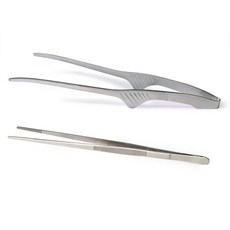 Iwooa 304不鏽鋼纖細烤肉夾 24.5cm + 纖細料理鑷子 30cm 套組, 單一顏色, 1套