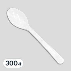 간딴숟갈 백색, 300개, 1개입