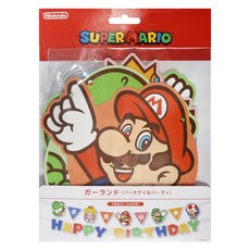Nintendo 任天堂 超瑪生日派對拉旗 生日&派對, 生日派對 多色, 1包