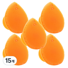 레벤쿠첸 실리콘 클렌징 패드, 오렌지, 15개