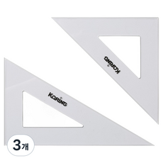 코링 템플레이트 제도용 삼각자 2종 세트 18cm KS-1-18, 3개