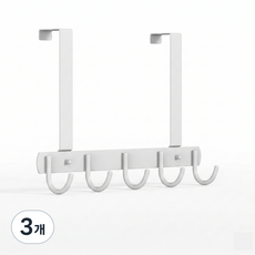 마켓피아 다용도 도어훅 5후크 13 x 36 cm, 3개