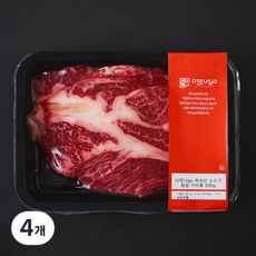 다맛나고 국내산 소고기 등심 2등급 구이용 (냉장), 4개, 200g