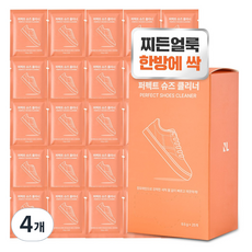 NORMAL LIFE Perfect 鞋履便攜式獨立包裝鞋子清潔濕巾 25入, 4個