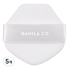 BANILA CO 芭妮蘭 梯形氣墊粉撲 5入, 白色, 1包