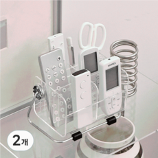 DEMIMOOD 遙控器站立收納架, 2個, 透明