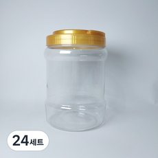 대광구용기 원형 2L + 골드캡 세트, 24세트, 용기 12p + 캡 12p