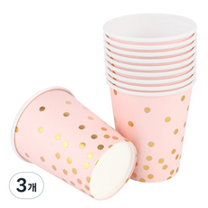 파티팡 컨페티 파티컵 핑크 240ml, 30개입, 3개