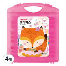 모나미 모니주 크레파스 여, 36색, 4개