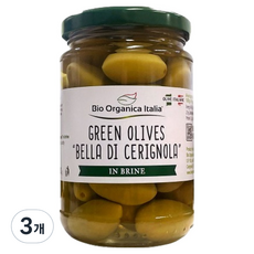 비오오가니카 유기농 체리뇰라 그린 올리브, 280g, 3개
