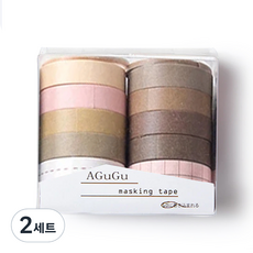 Atteulraim 細紙膠帶 10mm*2m 8款入+粗紙膠帶 25mm*2m 2款入, 2組, 野餐