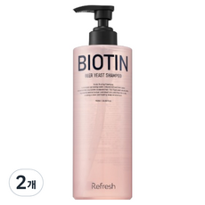 리프레쉬 비오틴 맥주 효모 샴푸, 2개, 750ml