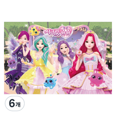 UNICORN 시크릿 쥬쥬 판 퍼즐, 6개, 77피스