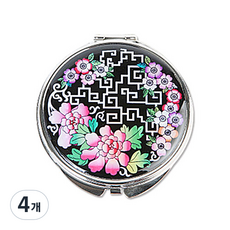 螺鈿漆器貝殼圓形手拿鏡, 窗花, 4個