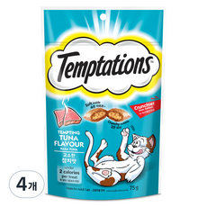 템테이션 고양이 스낵, 고소한 참치맛, 75g, 4개