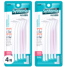 獅王細潔 L型牙間刷 SSS, 5入, 4個