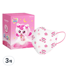 브리드케어 캐치티니핑 슈팅스타 시즌5 하츄핑 마스크 아동용 소형 L, 혼합색상, 3개, 25개입