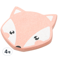 KOXINA 吸水飽飽珪藻土肥皂&杯墊, 狐狸, 4個