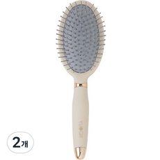 블루리빙 휴대용 마사지 머리 빗, 타원, 2개
