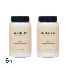 버블데이 파우더 거품 입욕제 피치, 360g, 6개
