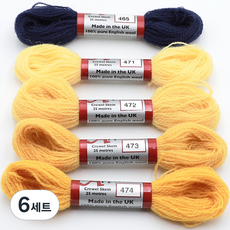 JoyJasu Appleton 羊毛繡線 5件組, 6套, 465, 471, 472, 473, 474