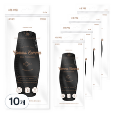 하나 3단 황사 마스크 소형 KF80, 3매, 10개, 검정색