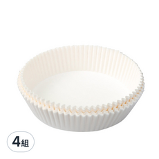 氣炸鍋烘培一次性防油托紙 圓款白色, 4組, 16cm, 50張