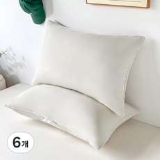 SOHEIM 四季基本款可機洗枕頭, 6個, 奶油象牙白