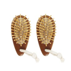 WESSEN 胡桃木迷你圓珠尖頭梳, 混色, 2個