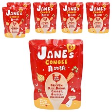 JANE's CONGEE 真的粥 雞肉菇菇粥 6個月以上寶寶適用 台灣出產, 150g, 6包