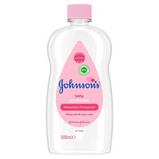 Johnson's 嬌生 嬰兒潤膚油, 100%純淨優質礦物油 鎖住水份, 500ml, 1瓶
