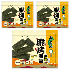 元本山 脆烤海苔 椒鹽風味，甜鹹比例完美，爽口酥脆，風味十足, 34g, 3包