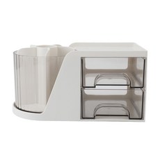 小麥購物 北歐風多功能分格化妝品收納盒 L2385, 1個, 白色