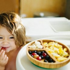 아반치 대나무 유아 흡착 식판세트, 녹색, 식판 + 스푼, 1세트