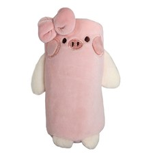 뷰레이터닷컴애니멀극세사캐릭터물병가방, 1개, 핑크돼지