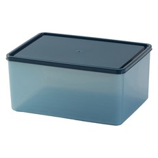 JAJU (JAJU) 柔軟保鮮密封容器 藍色 3800ml, 1個, 單品