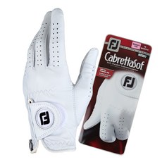 FootJoy CabrettaSof 女性羊皮高爾夫手套 (雙手), 1套, 白色