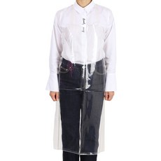 TEAM COOK 聚氨酯頸掛式透明防水圍裙 M, 白色, 2個