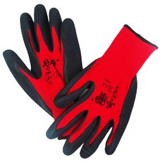 手讚 舒適尼龍防滑手套, 1入, 紅色