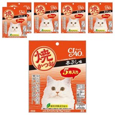 INABA CIAO 啾嚕 宗田鰹燒魚柳條 5條, 綠茶消臭成分配合, 原味高湯, 100g, 6袋