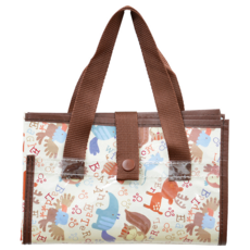 KEYTOSS 詰朵斯 P904 折疊式手提收納野餐墊, 小動物 米色