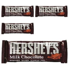 HERSHEY'S 好時 絲滑牛奶巧克力, 4片, 100g