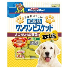 DoggyMan 多格漫 低脂消臭餅乾 大型犬用, 甜薯野菜, 450g, 1包