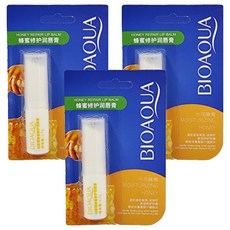 理享家 bioaoua 保濕滋潤變色護唇膏 3個, 蜂蜜, 2.7g, 1組